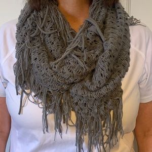 Grey infinity scarf